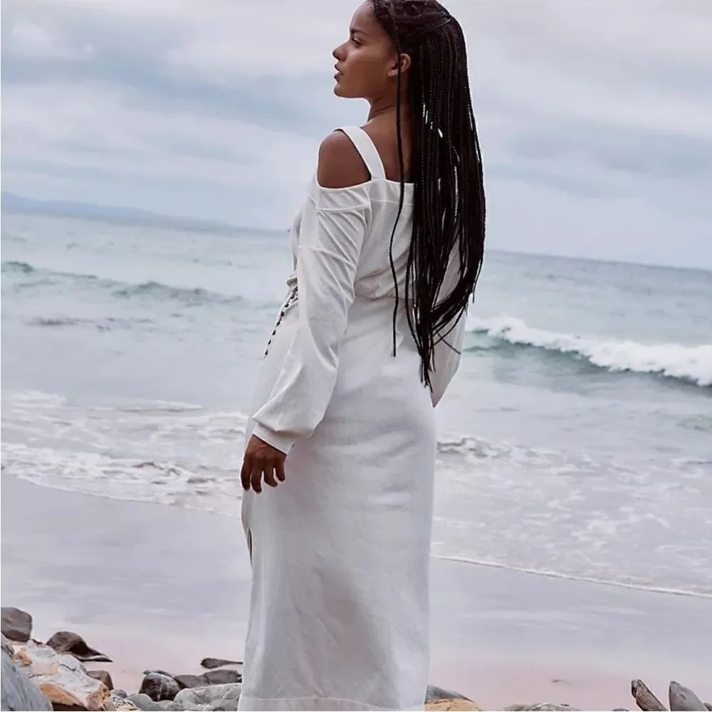 Free People Ibiza Midi Dress in Ivory